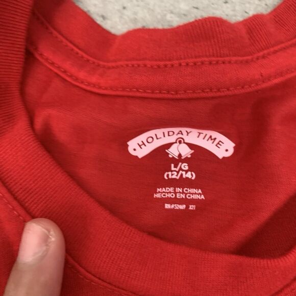 Holiday Time Red Womens Christmas Shirt Size L - Picture 2 of 4